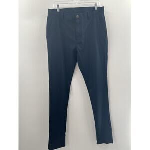 Walter Sky Men’s Tapered Leg Navy Blue Comfort Activewear Pants Size 34X35 EUC